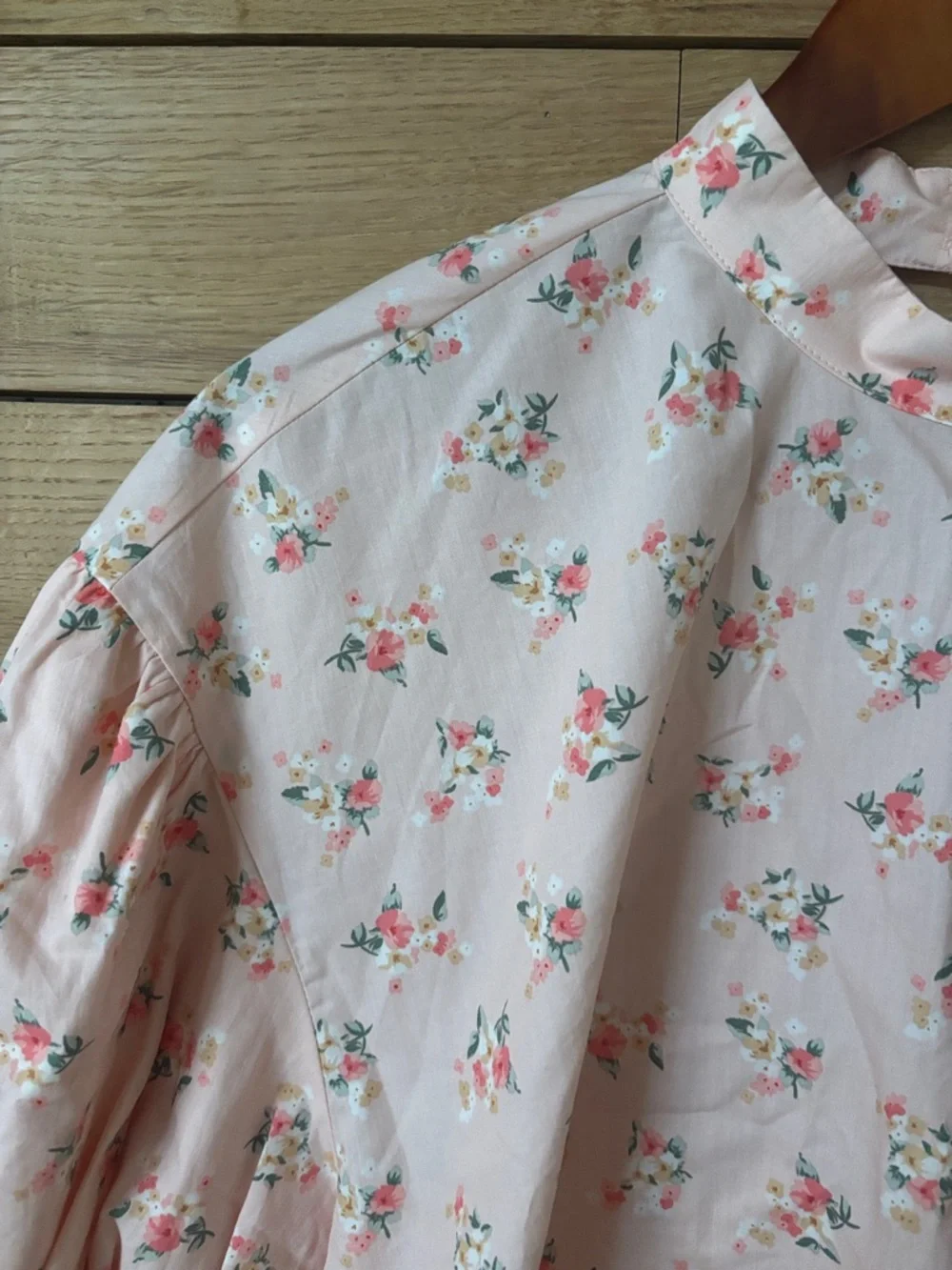Pink flowered top from Anthropologie - Picture 2 of 5